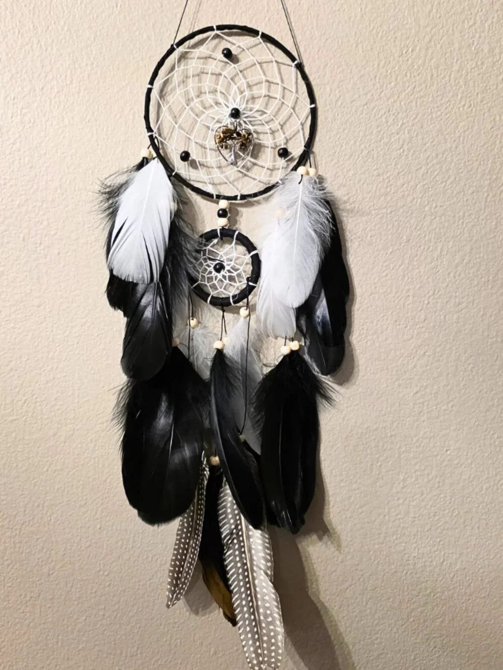 Tiger Eye Tree of Life Gemstone Dreamcatcher Wall Hanging 23.6
